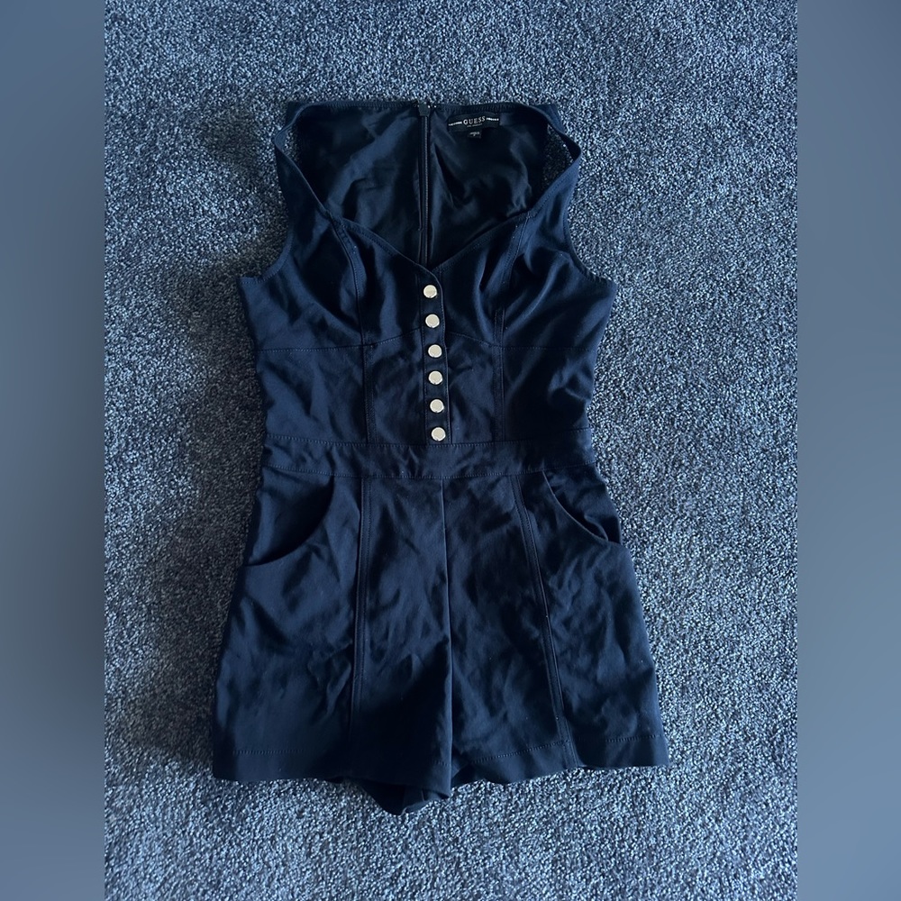 Guess , black romper , fits great , size XS